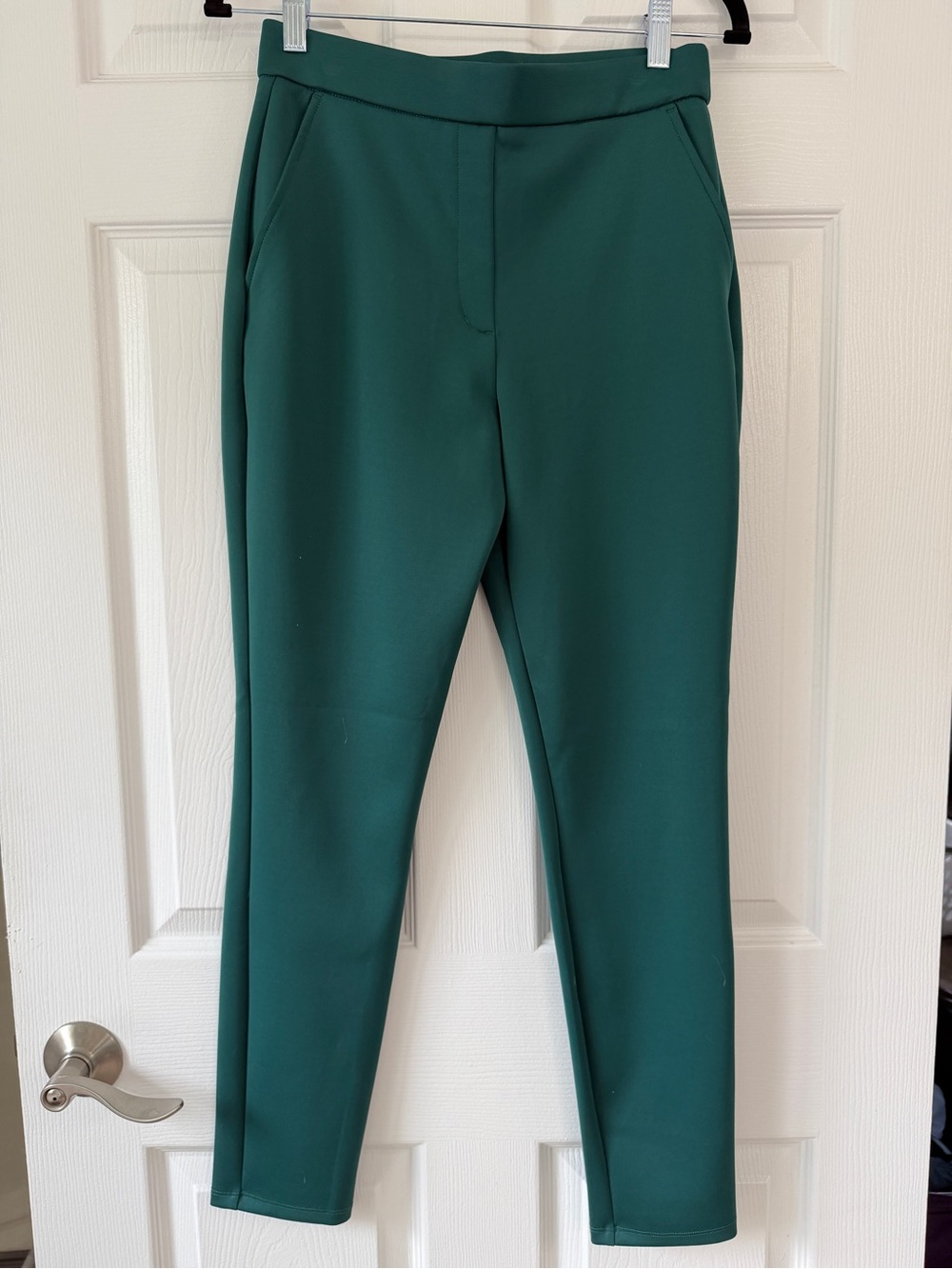 Express Supersoft Buttery Knit Skinny Pants in Emerald Green
